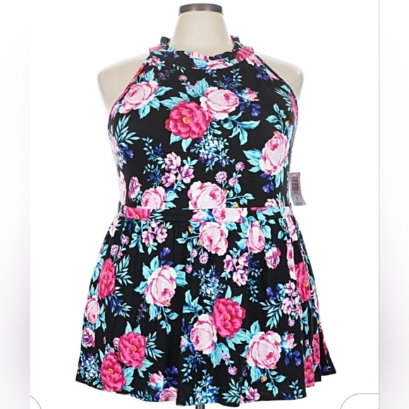 NWT Torrid Size 4 Babydoll Halter Neck Tank - Picture 4 of 6